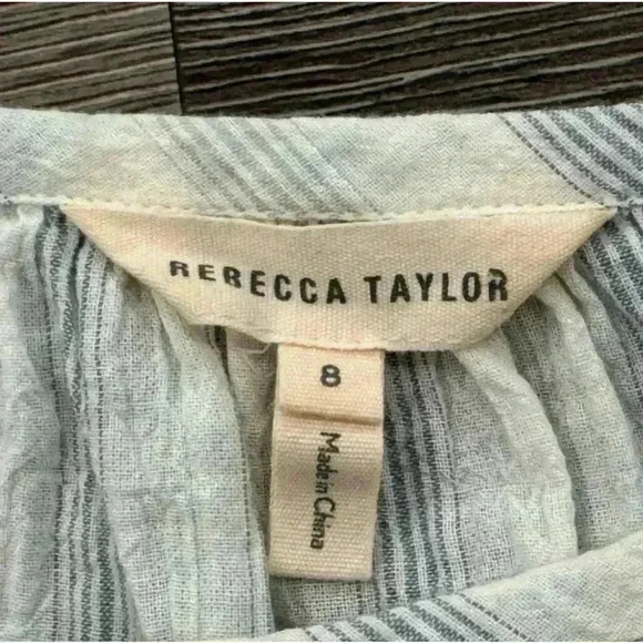 REBECCA TAYLOR
Sleeveless Stripe Ruffle Dress Size 8 - Picture 7 of 7